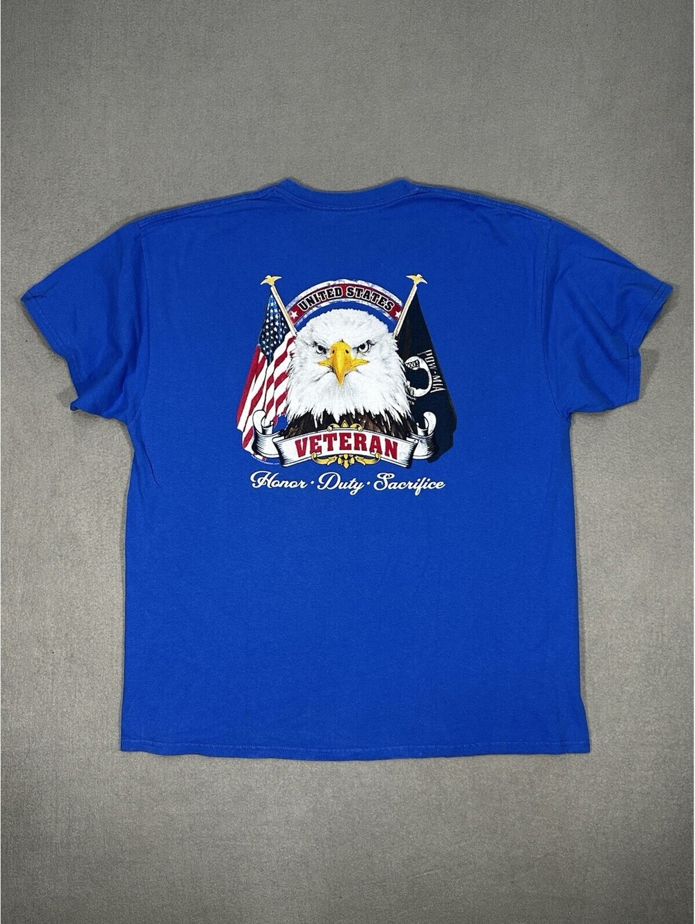 American Veteran Post 4423 POW MIA T-shirt Men’s L Soldiers Usa Flag Eagle
